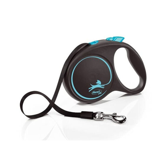Flexi Black Design, Tape leash, L, 5m, (50kg) - inerces pavada suņiem