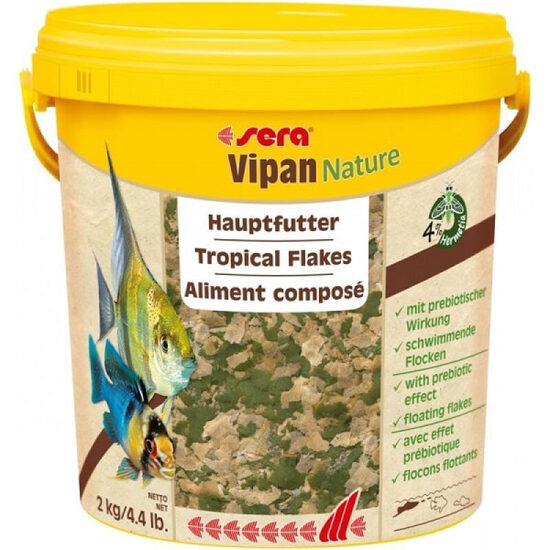 Sera Vipan Nature 10000ml (2kg) - pārslveidīga barība dekoratīvajām zivīm