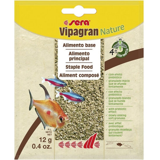 Sera Vipagran 12g - peldoša, mīksta granulu barība dekoratīvajām zivīm