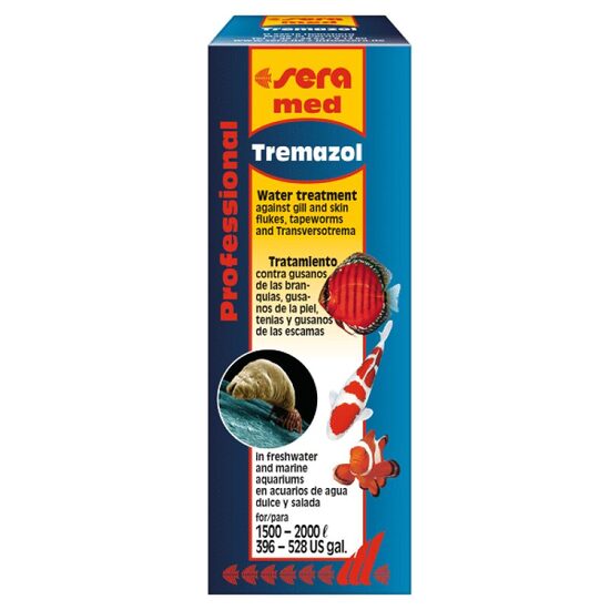 Sera Tremazol 100ml - līdzeklis pret visu veidu tārpiem akvārijā 