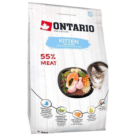 Ontario Cat Kitten Salmon, 2 kg