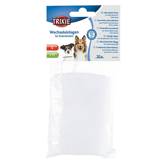 Trixie Pads for belly band for male dogs, S–M, 10 gab. - biksīšu ieliktnīši suņiem 