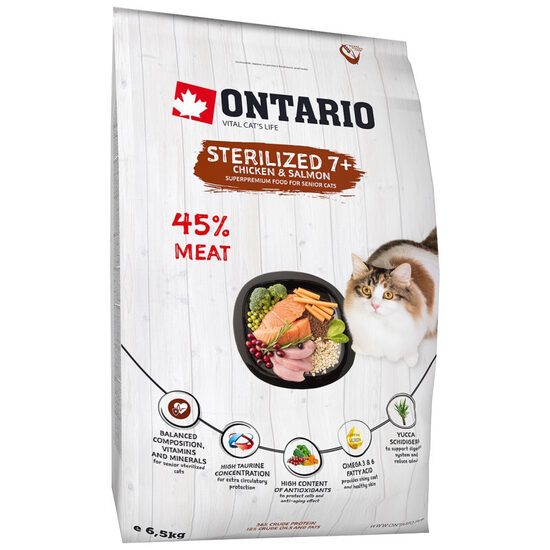 Ontario Cat Sterilised 7+, 6.5 kg