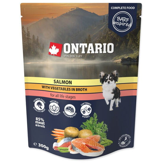 Ontario Dog Salmon with vegetables in broth, 300 gr