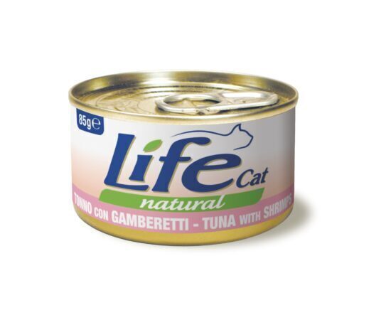 LIFE CAT Natural TUNA WITH SHRIMPS 85g (ar tunci un garnelēm)