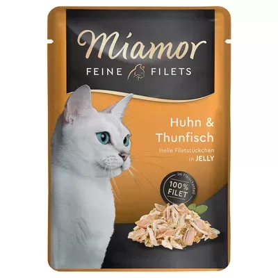 Miamor Feine Filets Pouch Huhn & Thun in Jelly 100g (vista un tuncis želejā)