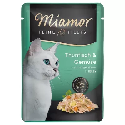 Miamor Feine Filets Pouch Thunfisch & Gemüse in jelly 100g (Tunča un dārzeņu gabaliņi želejā)