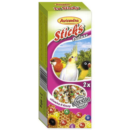  Avicentra Deluxe Sticks for big parakeets Vitamins & Honey 2*60g