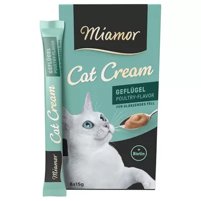 Miamor Cat Cream Geflügel / Poultry 6*15g (ar mājputnu)