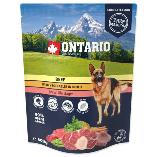 Ontario Dog Beef with vegetable in broth, 300 gr
