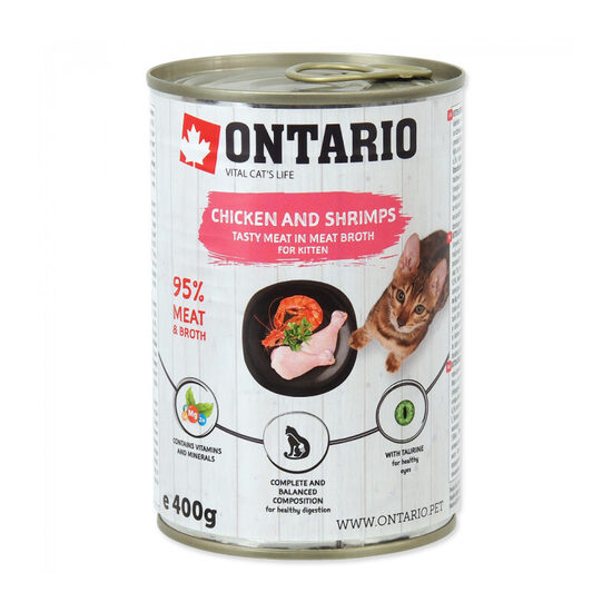 Ontario Cat Kitten Chicken with Shrimps flavoured with Sea Buckthorn 400g