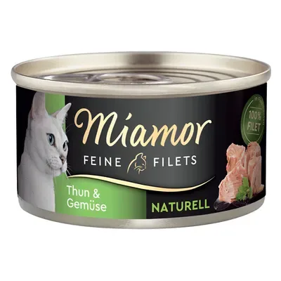 MIAMOR Feine Fillets Naturelle Thun & Gemüse 80g - konservi kaķiem ar tunča fileju un dārzeņiem