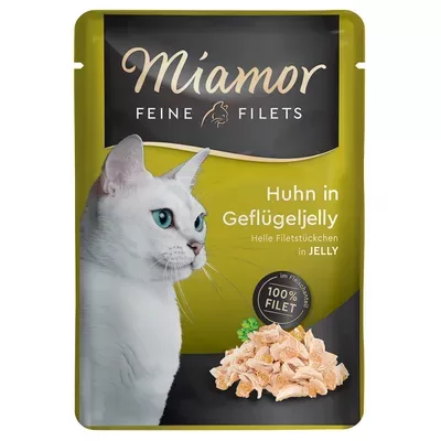 Miamor Feine Filets Pouch  Huhn in Geflügeljelly 100 g (vista mājputnu želejā)