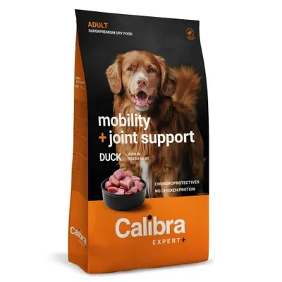 Calibra Dog EXPERT+ Adult Mobility & Joint Support 12 kg - sausā barība ar pīli suņiem locītavu un vitalitātes atbalstam