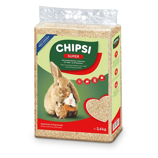 Chipsi super 60 l/3,4 kg - dabīgie pakaiši grauzēju un kaķu tualetēm