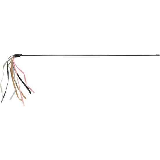 Trixie Playing Rod 65cm -  makšķere ar ādas lentēm kaķiem.