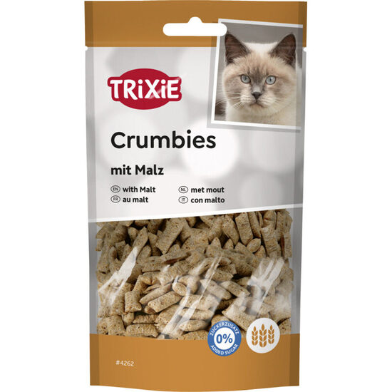 Trixie Crumbies with malt 50g - papildbarība kaķiem spalvu kamola izvadīšanai