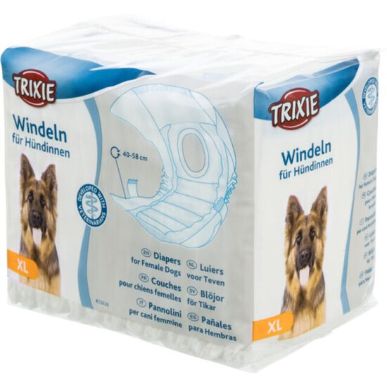 Trixie Diapers for Female dogs, XL: 40–58 cm, 12 gab. -  autiņbiksītes kucēm