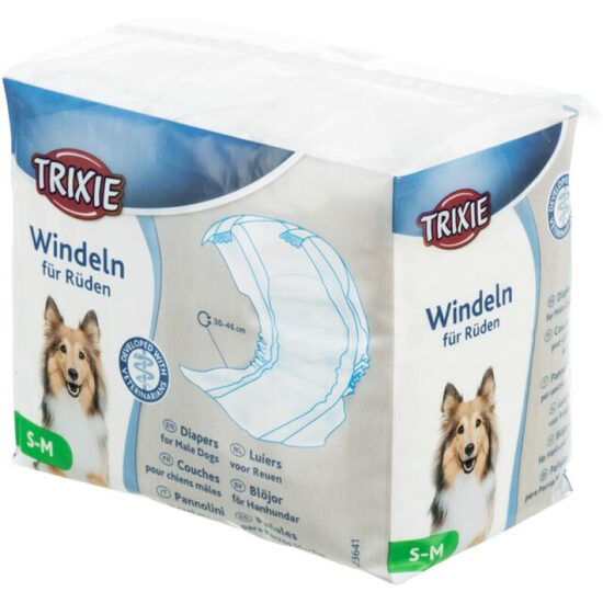 Trixie Diapers for male dogs, S–M, 30–46, 12 gab - autiņbiksītes suņu tēviņiem