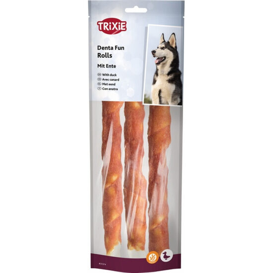 Trixie Denta Fun Marbled Beef Chewing Rolls, 17 cm, 3gab/140 g