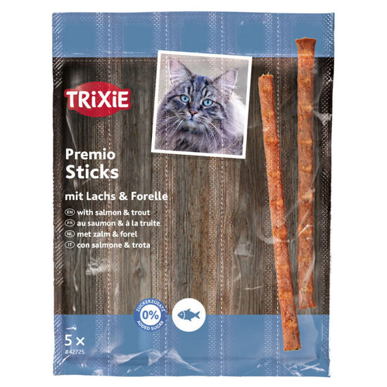 Trixie Premio Quadro Sticks anti hairball, ar lasi un foreli, 5*5 g