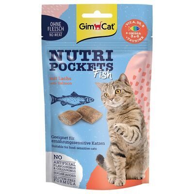 GimCat Nutri Pockets with Fish and Salmon 60g