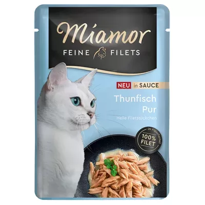 Miamor Feine Fillets Pouch Thunfisch Pur in sauce 100g (tuncis mērcē)