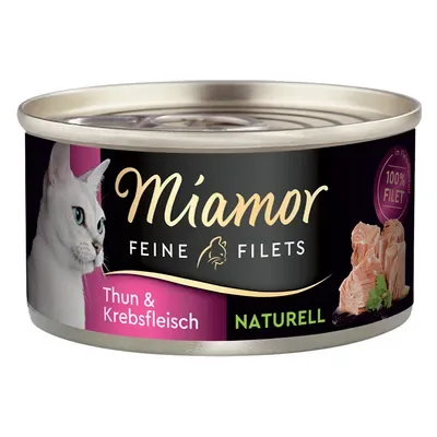 MIAMOR Feine Fillets Naturelle Thun&Krebs 80g - konservi kaķiem ar tunča filejas gabaliņiem un krabju gaļu savā sulā