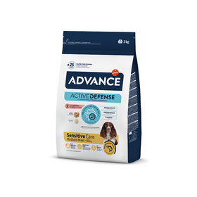 ADVANCE DOG Sensitive Care Medium / Maxi SALMON & RICE 3KG - sausā barība jūtīgiem suņiem. Lasis un rīsi