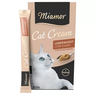 Miamor Cat Cream Leberwurst - Liver 6*15g (ar aknām)