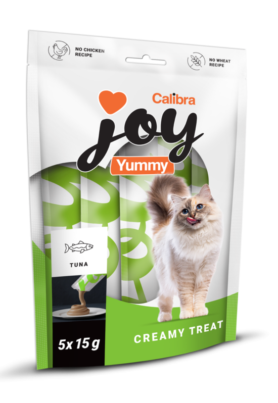 Calibra Joy Cat Yummy Tuna Treat 5x15g - krēmīga tunča pasta kaķiem (lai nolaizītu)