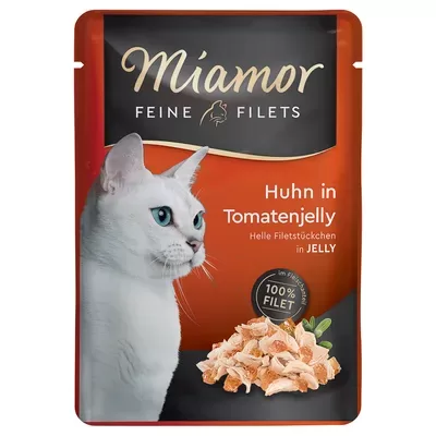 MIAMOR Feine Filets Pouch Huhn in Tomatenjelly 100g (vista tomātu želejā)