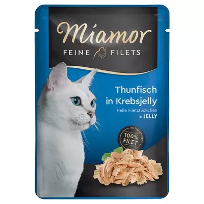 MIAMOR Feine Filets Pouch Thun in Krebsjelly 100g (tuncis krabju želejā)