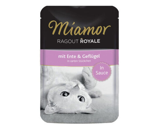 MIAMOR Ragout Royale Duck&Poultry 100g - konservi kaķiem ar pīli un mājputnu gaļu mērcē