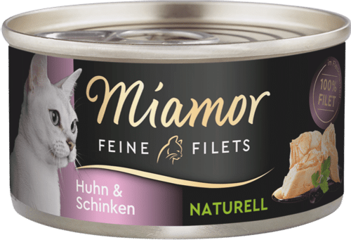 Miamor Feine Filets Naturelle Huhn&Schinken 80g - Filejas gabaliņi savā sulā ar vistu un šķiņki