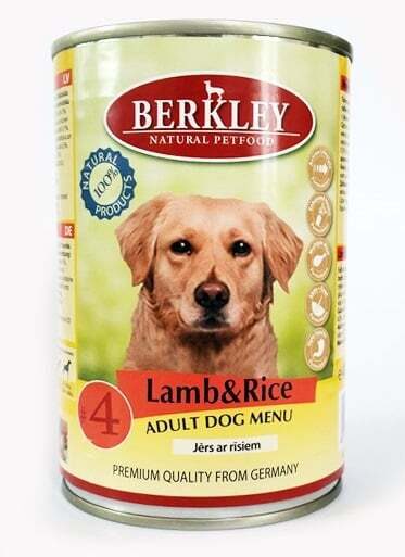 Berkley Dog #4 Lamb&Rice 400g - konservi suņiem ar jēru un rīsiem