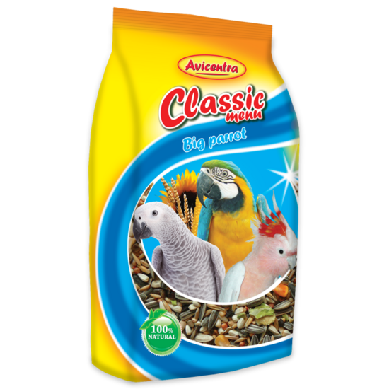 AVICENTRA standard feed for big parrots 1kg - barība lielajiem papagaiļiem