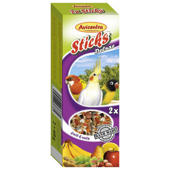 Avicentra Sticks fruit&nuts for small parrots, 2 x 60 g