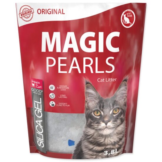 Magic Pearl Original, 3,8 l - silikona pakaiši kaķu tualetei bez smaržas