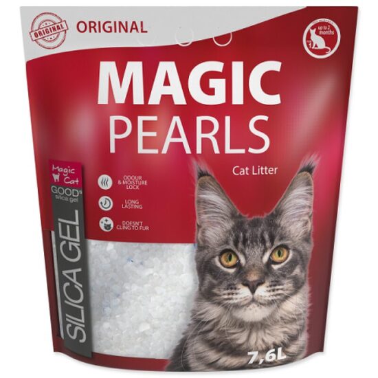 Magic Pearl Original, 7,6 l - silikona pakaiši kaķu tualetei bez smaržas