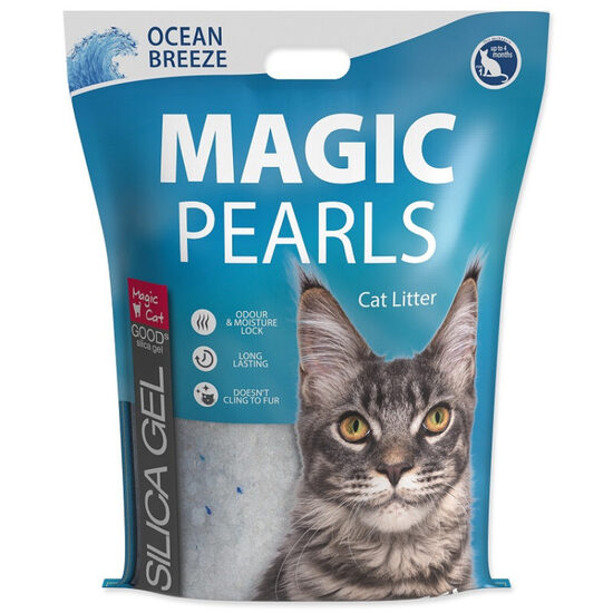 Magic Pearl Ocean Breeze, 16 l - silikona pakaiši kaķu tualetei