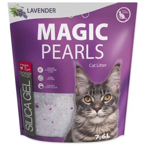 Magic Pearl Lavender, 7,6 l - silikona pakaiši kaķu tualetei ar lavandas aromātu