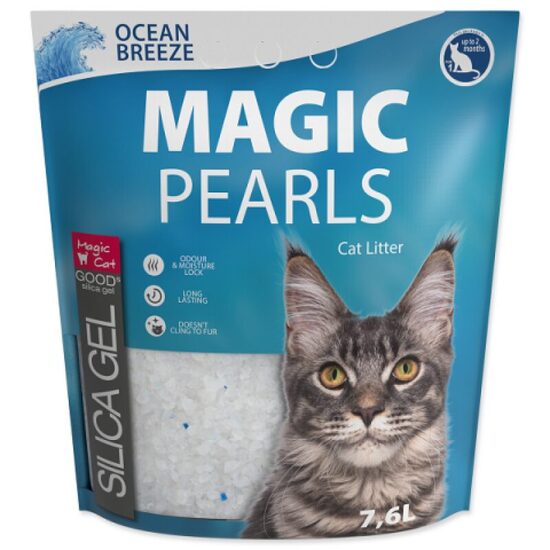 Magic Pearl Ocean Breeze, 7,6 l - silikona pakaiši kaķu tualetei