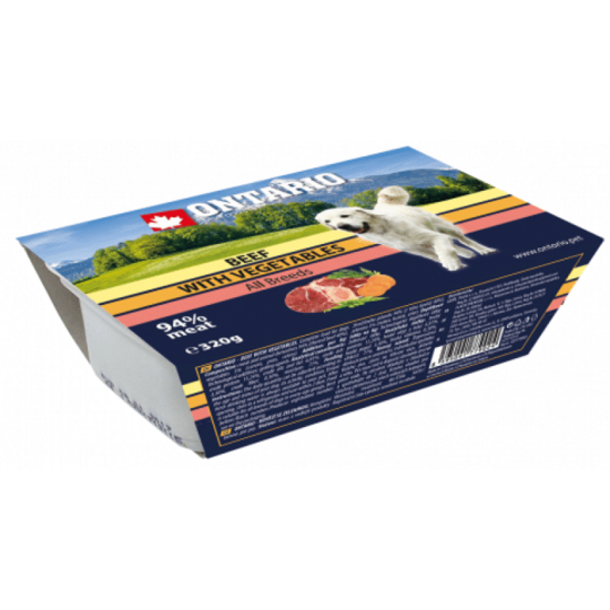 Ontario Dog Alucup Beef with vegetable, 320 gr