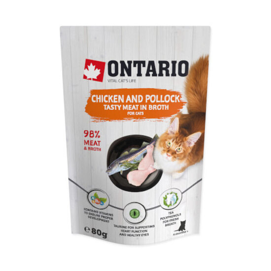 Ontario Pouch Chicken and Pollock in Broth 80g