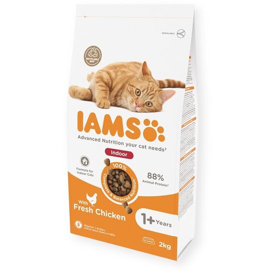 IAMS CAT ADULT INDOOR CHICKEN, 2 kg
