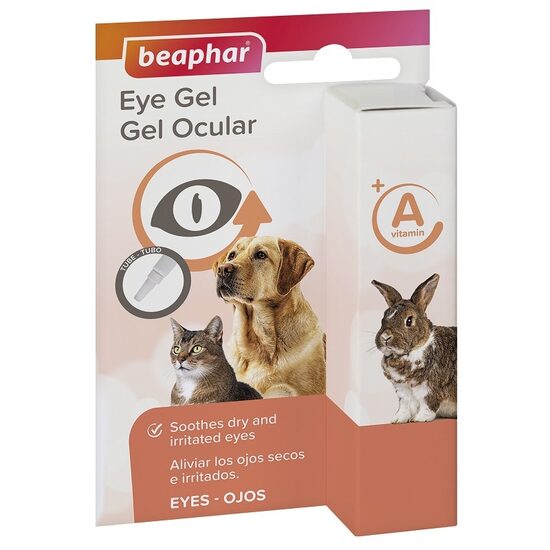 Beaphar Eye gel, 5ml - acu kopšanas želeja ar vitamīnu A visiem mājdzīvniekiem.