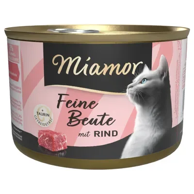 MIAMOR Feine Beute Rind 185g - konservi kaķiem ar liellopa gaļu