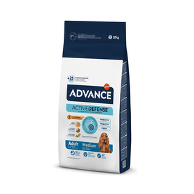 ADVANCE DOG MEDIUM ADULT 18KG - sausā barība vidējas šķirnes pieaugušiem suņiem (vista un rīsi)