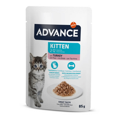 Advance Cat Kitten Turkey 85gr - mitrā barība kaķēniem, grūsnām un barojošām kaķenēm. Ar tītara gaļu.